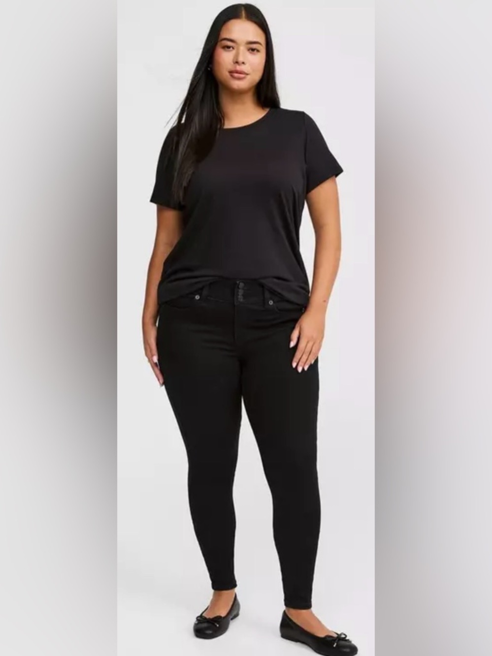 NWT TORRID Dark Black Skinny High Rise Stretchy Denim Jeans Jeggings 22W 41x28